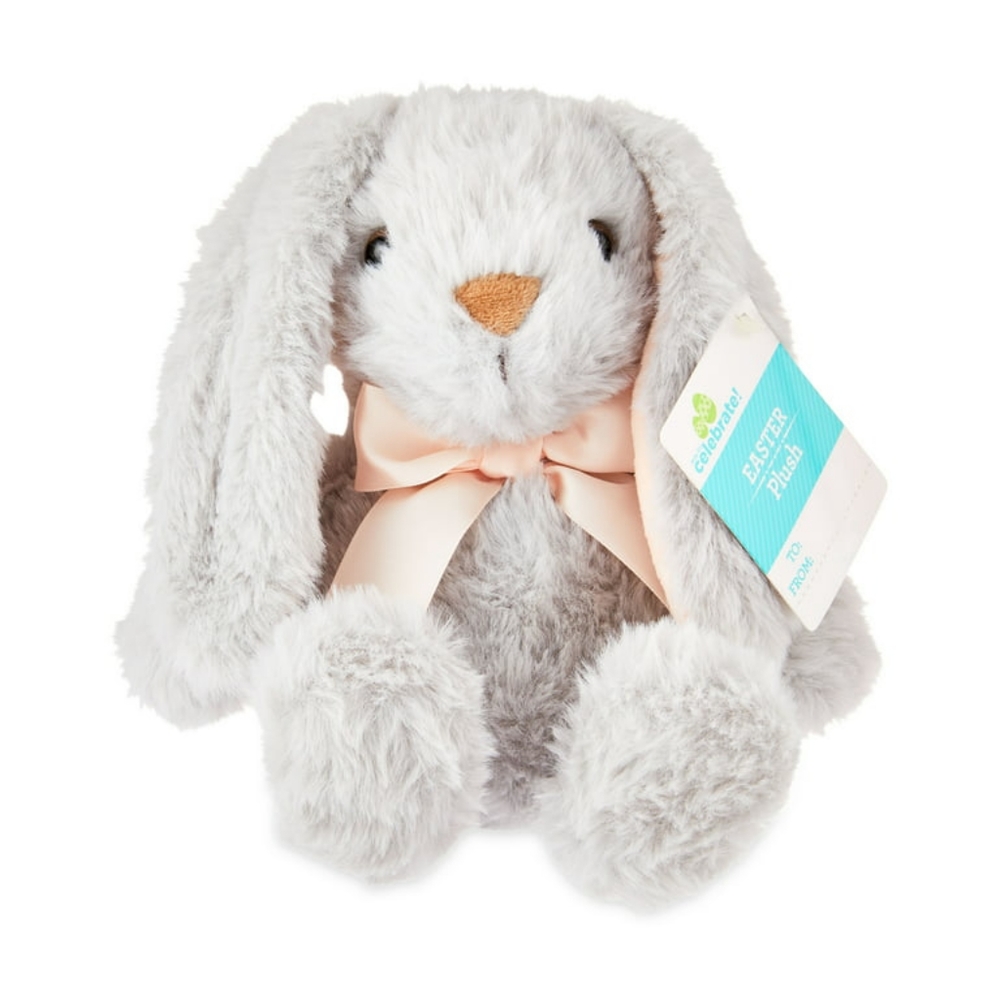 Way to Celebrate! Easter 7-Inch Small Sitting Bunny, Grey"